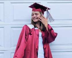 Maddie is a college student now as he graduated from high school in August of 2020.